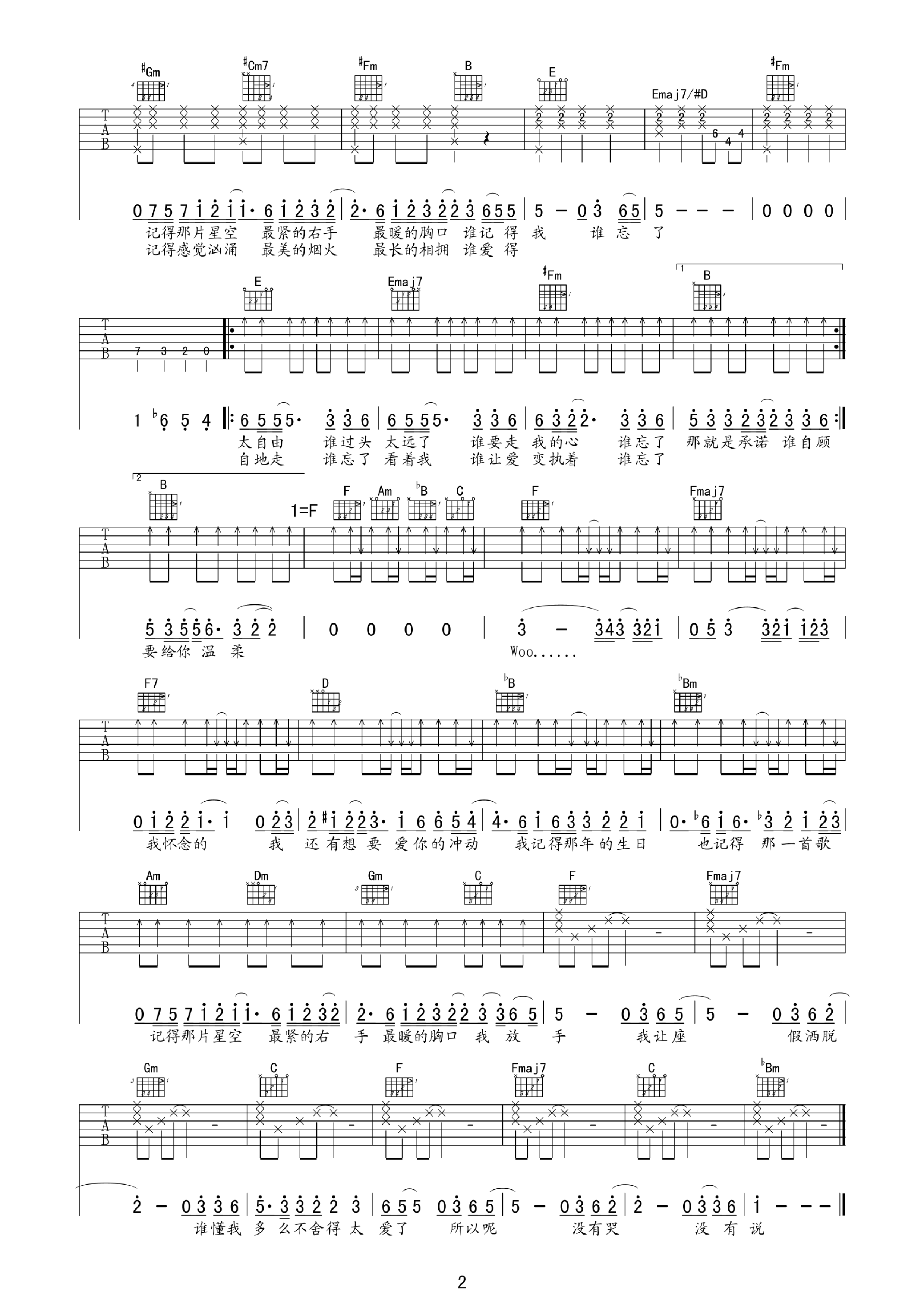 吉他园地我怀念的吉他谱(网络转载)-2