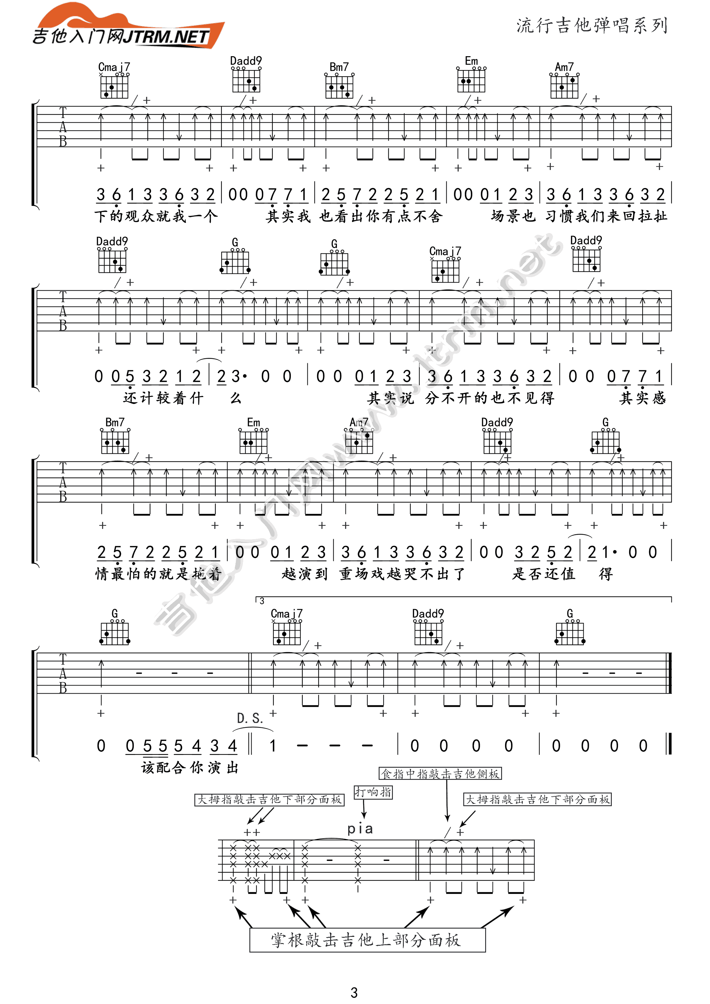 吉他园地演员吉他谱(福艺吉他)-3